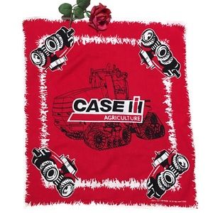 Case IH Quad Tractor Agriculture Red Black Scarf bandana 18.5X20.5 LIKE NEW